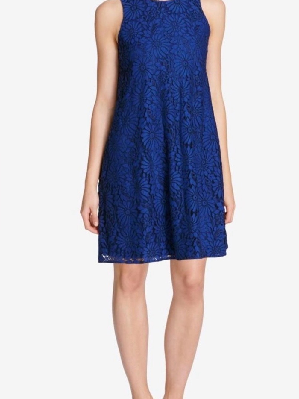 Tommy Hilfiger Royal Blue Sleeveless Lace Mini Dress